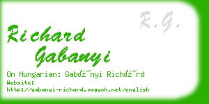 richard gabanyi business card